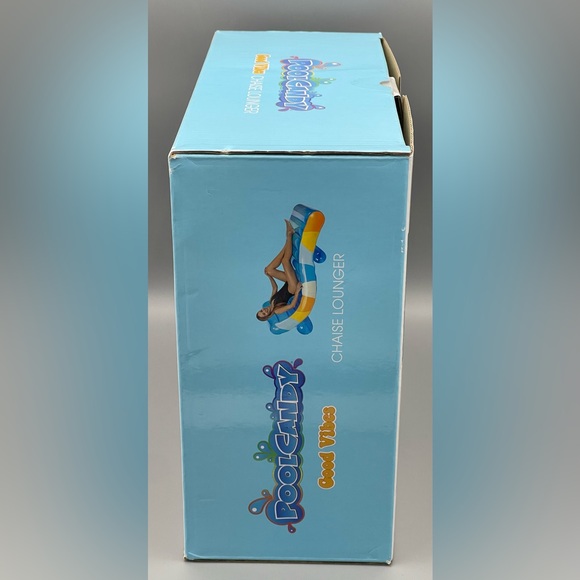 Good Vibes Deluxe Chaise Pool Lounger Pool Water Float Toy Ages 6+ NEW - Picture 2 of 5